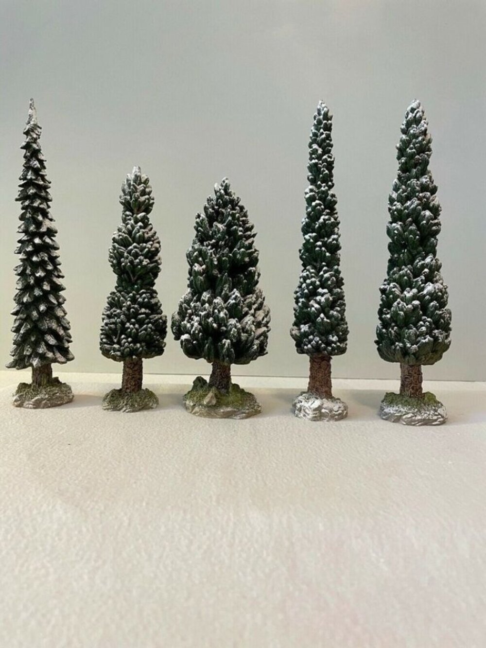 Dept 56 Village Accessories - Snowy Evergreens, Set of 5, Large